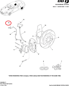 Rear Brake Pad Wear Lead